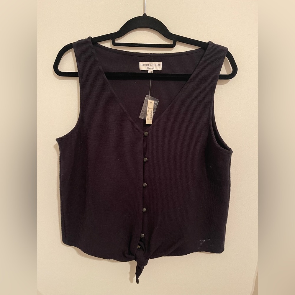NWT Madewell Texture & Thread Crop Tank, size L